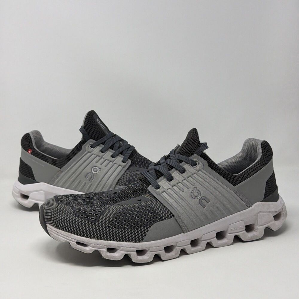 On Cloudswift Running Shoes Mens 12 Gray Athletic Sneakers EU 47 READ